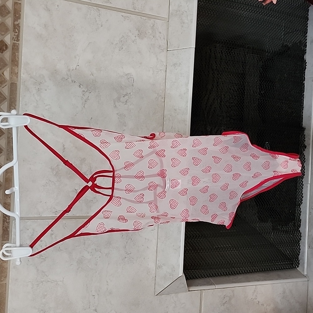 ❤️ VICTORIA'S SECRET HEART MESH TEDDY ❤️